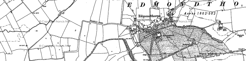 Old map of Edmondthorpe in 1902