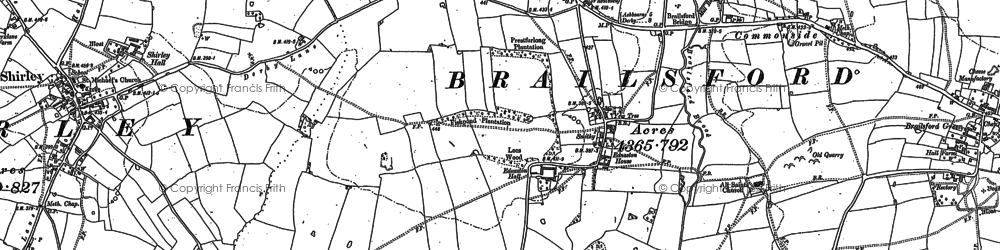 Old map of Alder Carr in 1880
