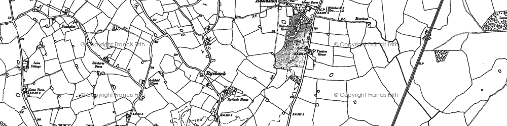 Old map of Edstaston in 1880