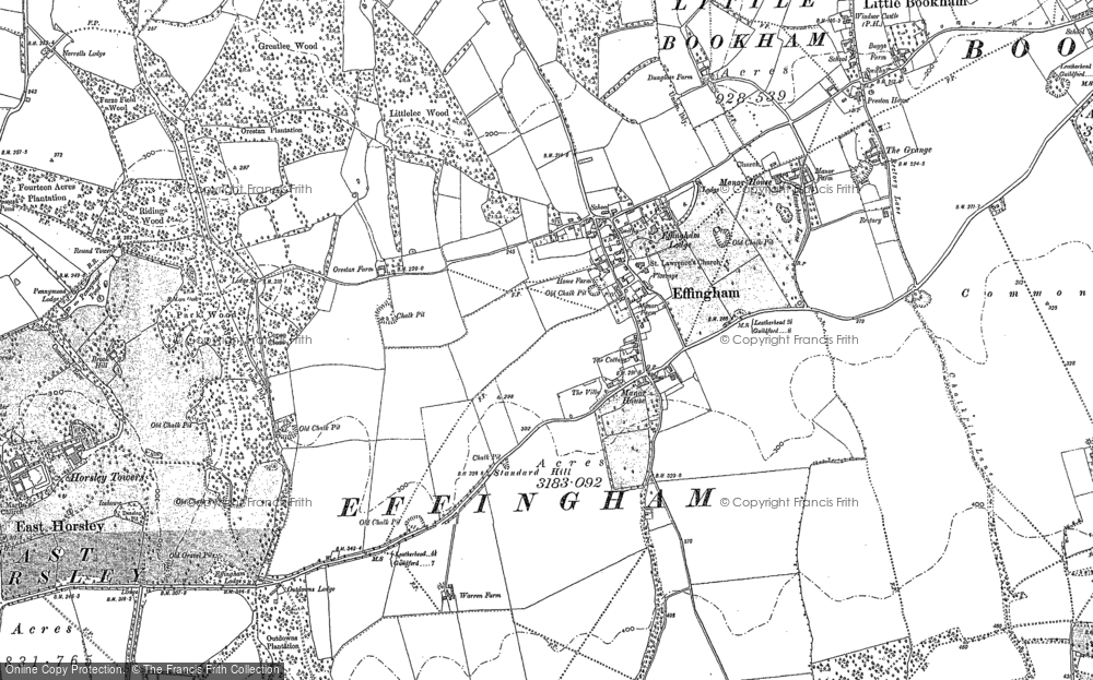 Old Map of Effingham, 1894 - 1895 in 1894