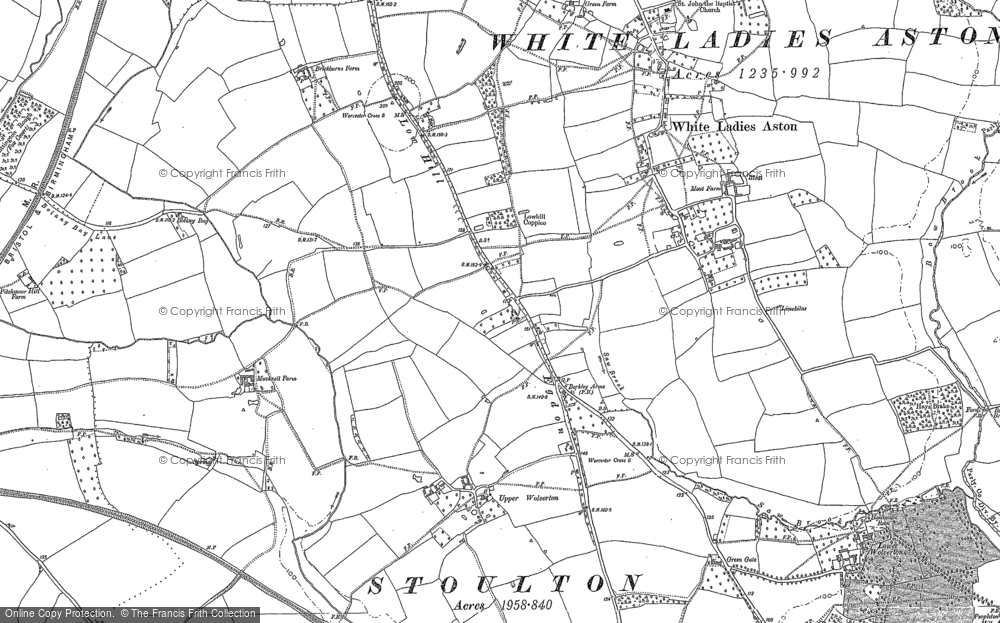 Old Map of Egdon, 1884 in 1884