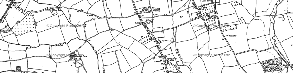 Old map of Egdon in 1884