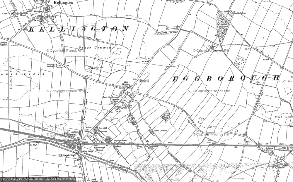 Old Map of Eggborough, 1888 - 1890 in 1888