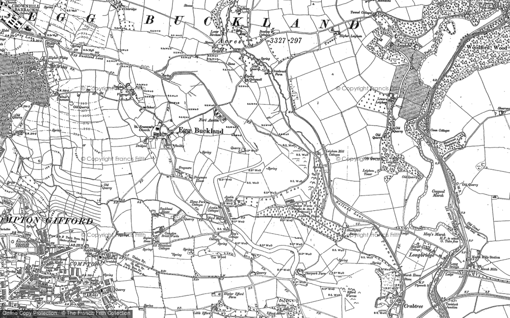 Old Map of Eggbuckland, 1884 - 1912 in 1884