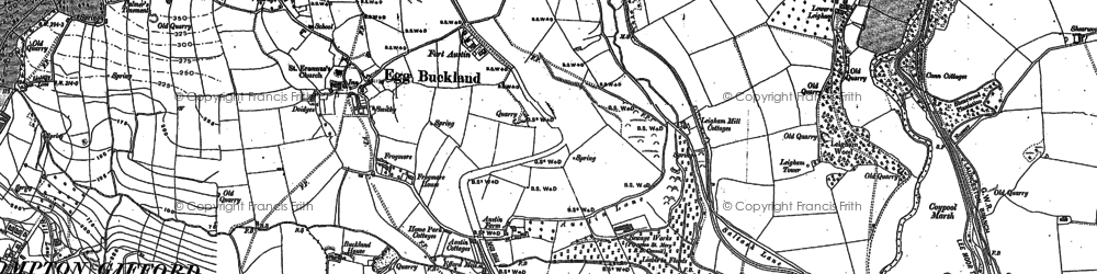 Old map of Eggbuckland in 1884