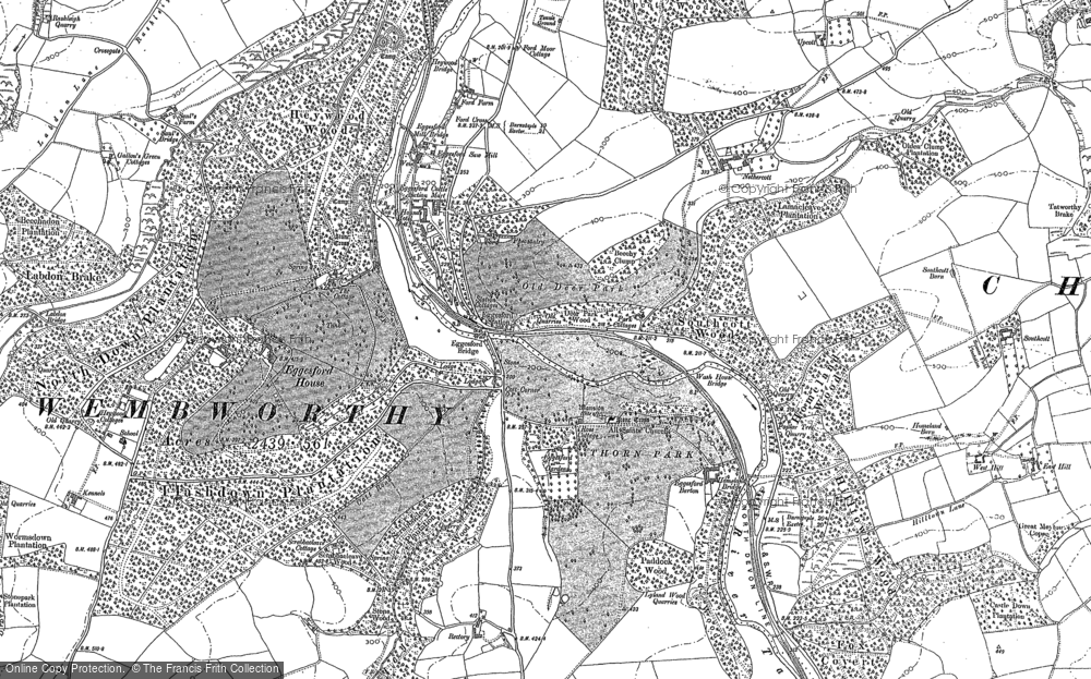 Old Map of Eggesford Station, 1886 - 1887 in 1886