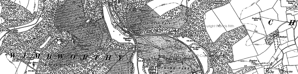Old map of Eggesford Station in 1886