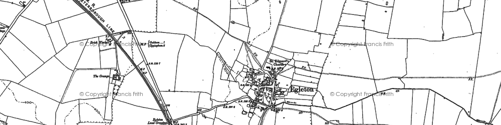 Old map of Egleton in 1884