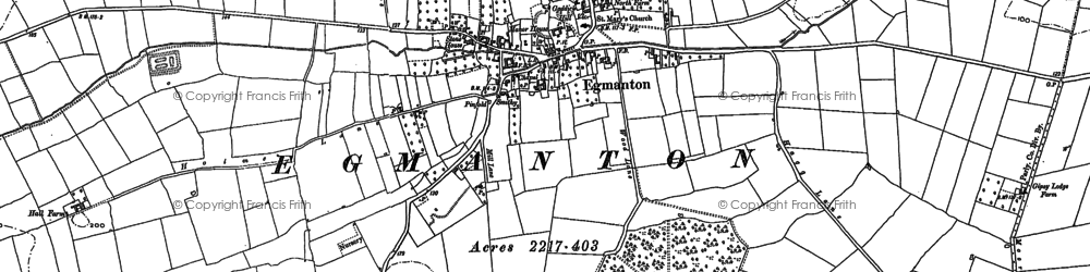 Old map of Egmanton in 1884