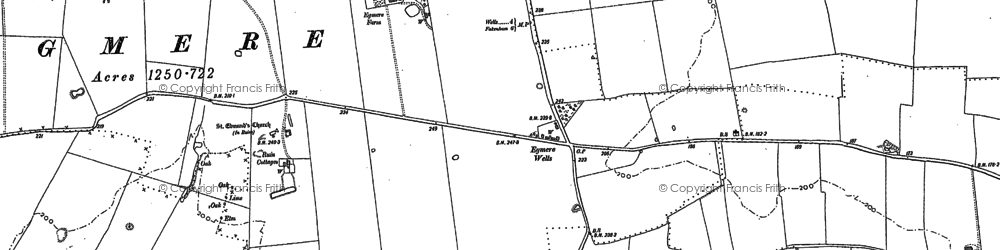 Old map of Egmere in 1885