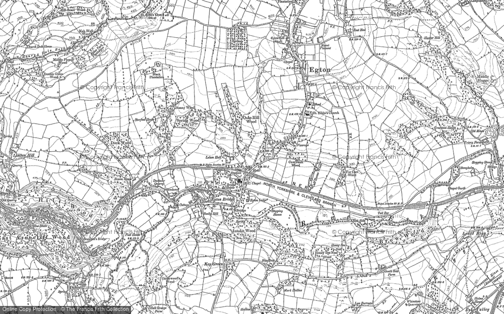 Old Map of Egton Bridge, 1892 in 1892