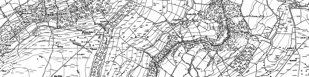 Old map of Blue Beck in 1892