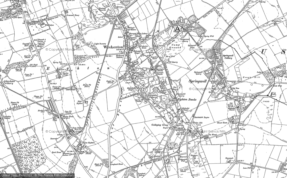Old Map of Eighton Banks, 1895 in 1895