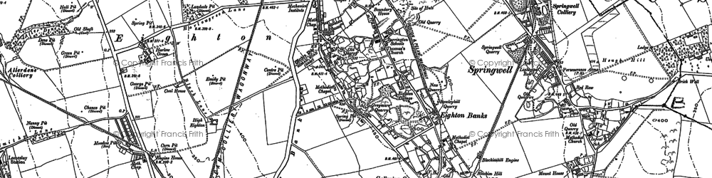 Old map of Eighton Banks in 1895