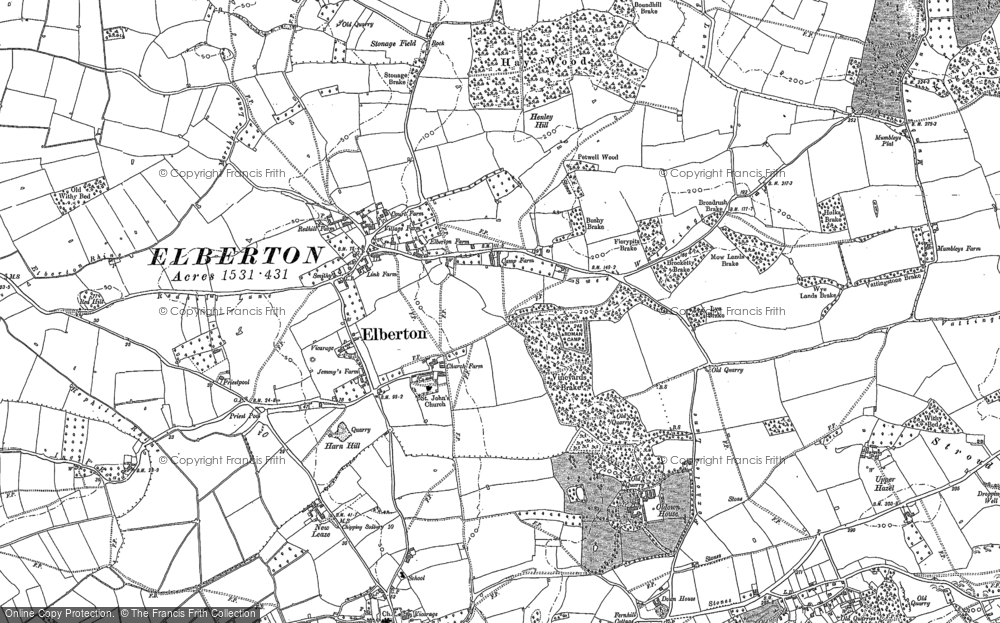 Old Map of Elberton, 1880 - 1900 in 1880