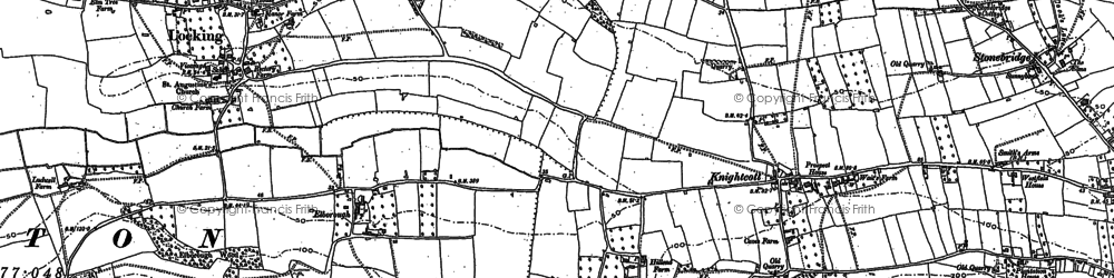 Old map of Benthills Wood in 1884