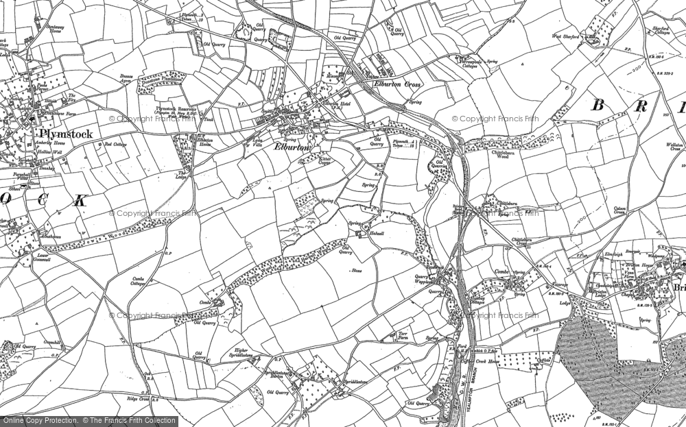 Old Map of Historic Map covering West Sherford in 1905