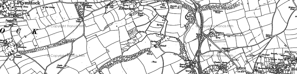 Old map of West Sherford in 1905