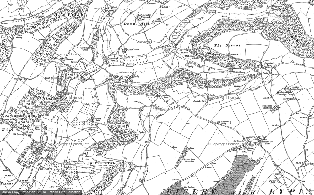 Old Map of Elcombe, 1882 in 1882