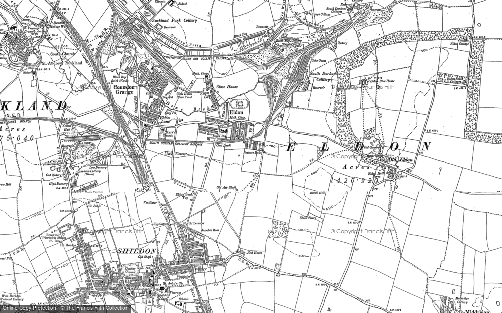 Old Map of Eldon, 1896 in 1896