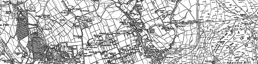 Old map of Birch Close in 1848