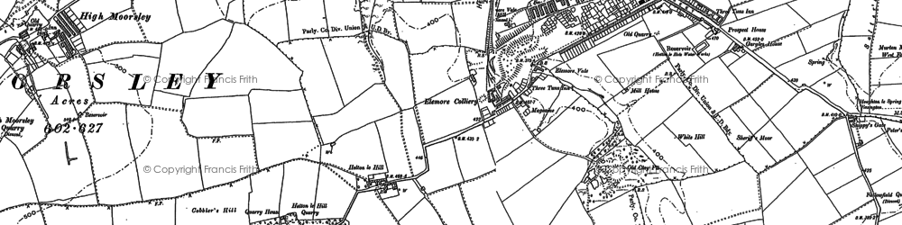 Old map of Hetton-le-Hill in 1895