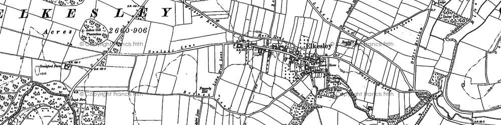 Old map of Elkesley in 1884