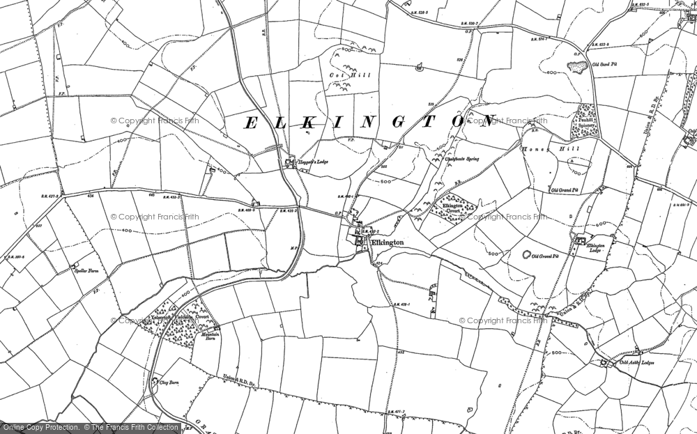 Old Map of Elkington, 1884 - 1899 in 1884