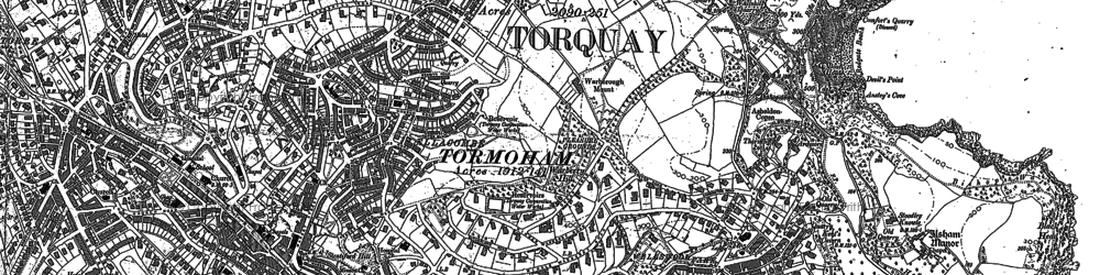 Old map of Ellacombe in 1904
