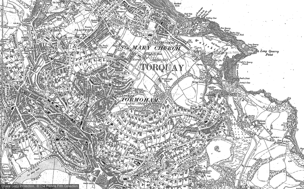 Old Map of Historic Map covering Flat Rock in 1904