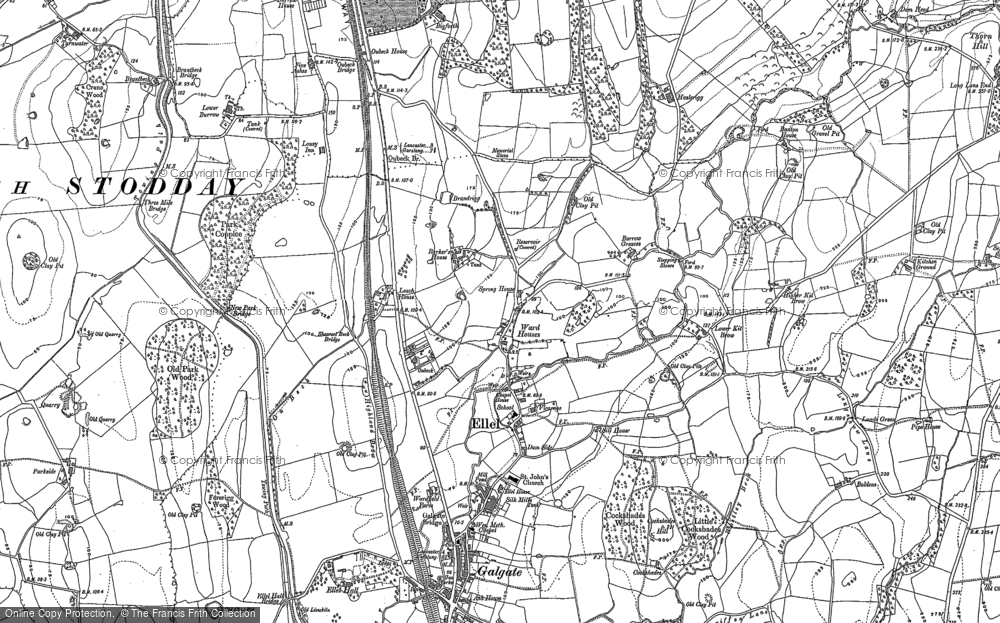 Old Map of Ellel, 1910 in 1910