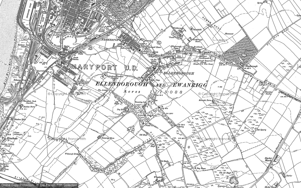 Old Map of Ellenborough, 1885 in 1885
