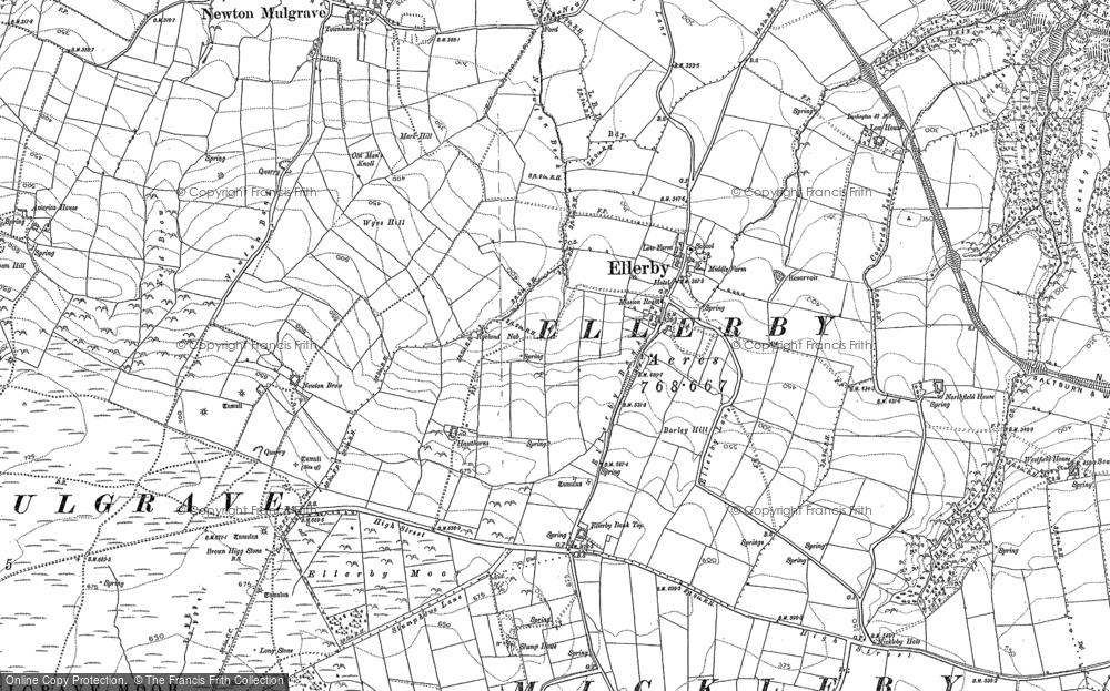 Old Map of Ellerby, 1913 in 1913