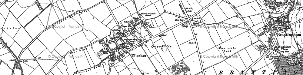 Old map of Brantingham Grange in 1888