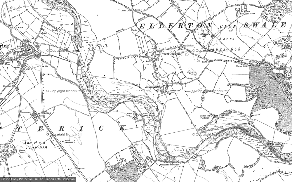 Old Map of Ellerton, 1891 in 1891