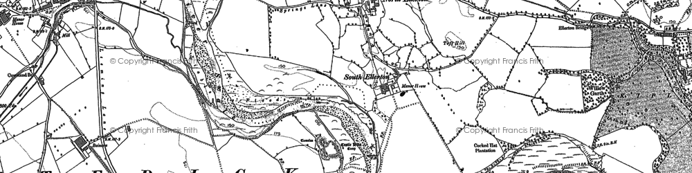 Old map of Ellerton in 1891