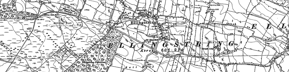 Old map of Ellingstring in 1890