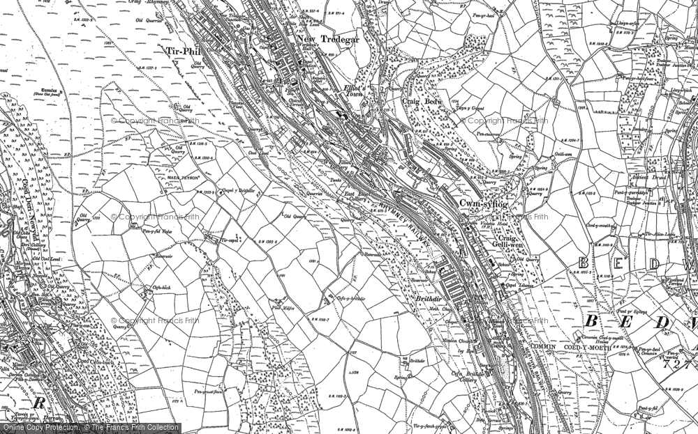 Old Map of Elliot's Town, 1915 - 1916 in 1915