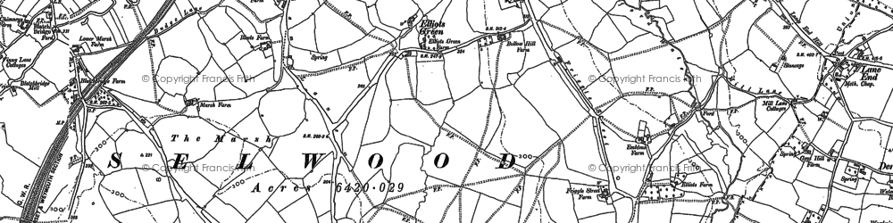 Old map of Elliots Green in 1902