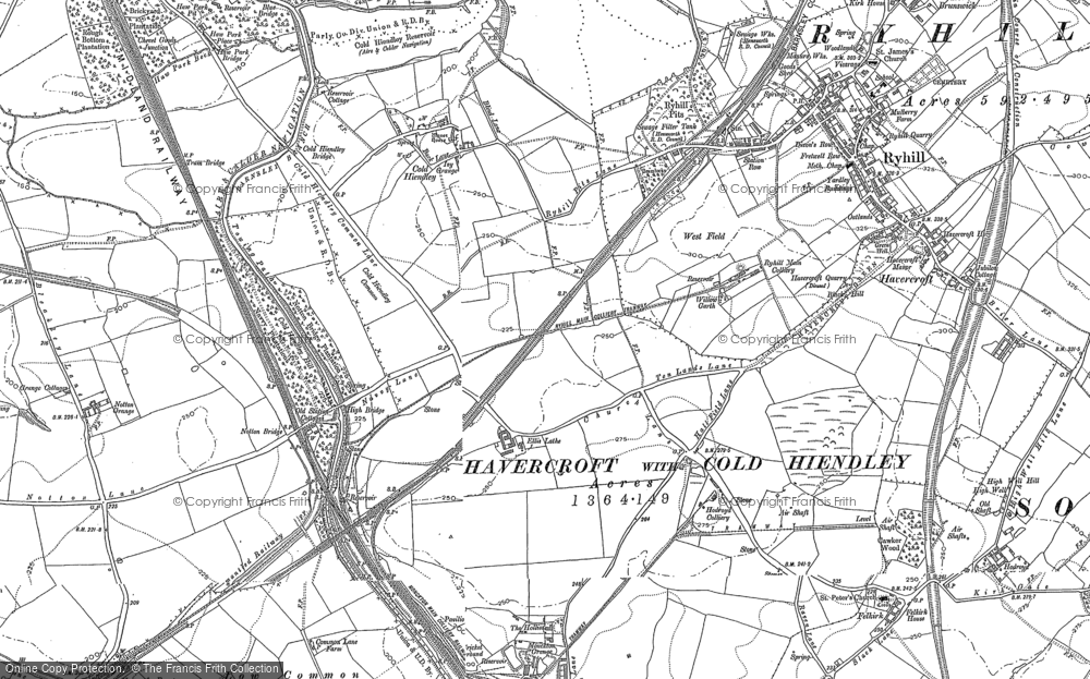 Old Map of Ellis Laithe, 1891 in 1891
