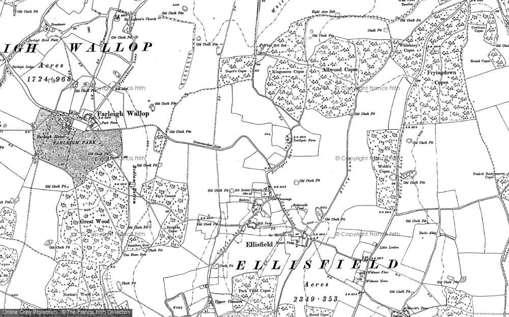 Old Map of Historic Map covering Upper Common in 1894