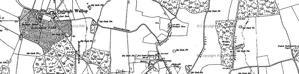 Old map of Ellisfield in 1894