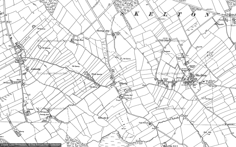 Old Map of Historic Map covering Wood Close in 1898