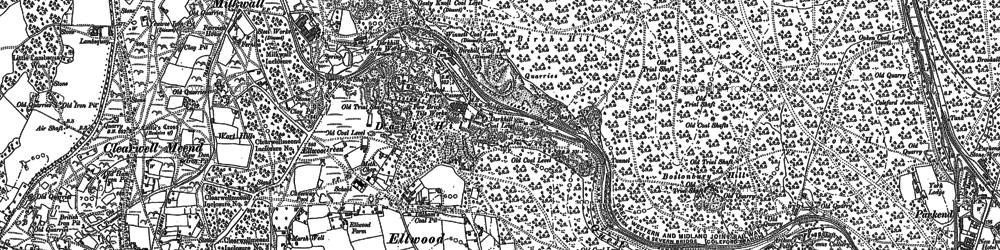 Old map of Ellwood in 1878