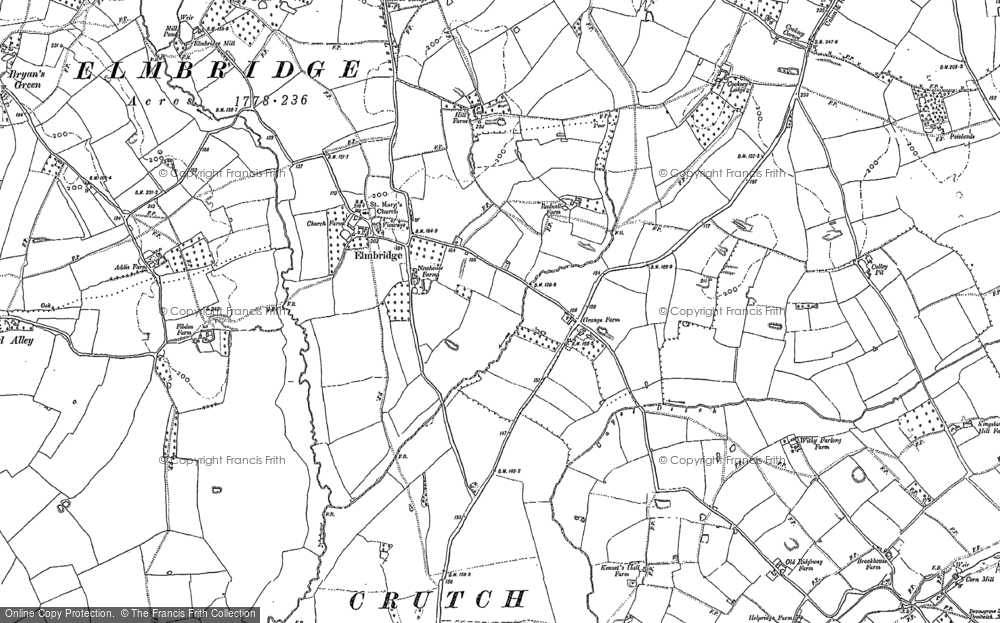 Old Map of Elmbridge, 1905 in 1905