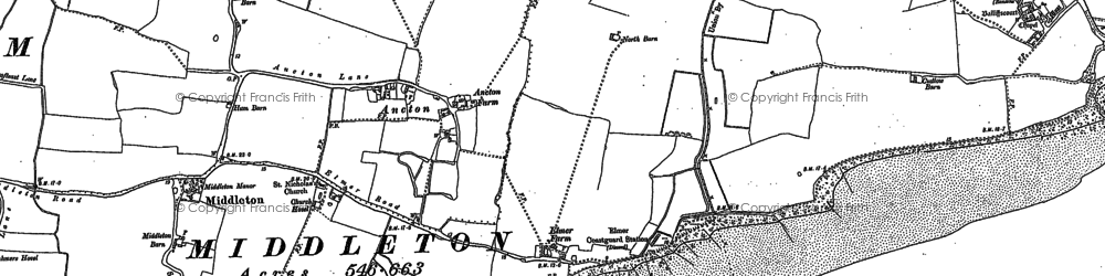 Old map of Ancton in 1910