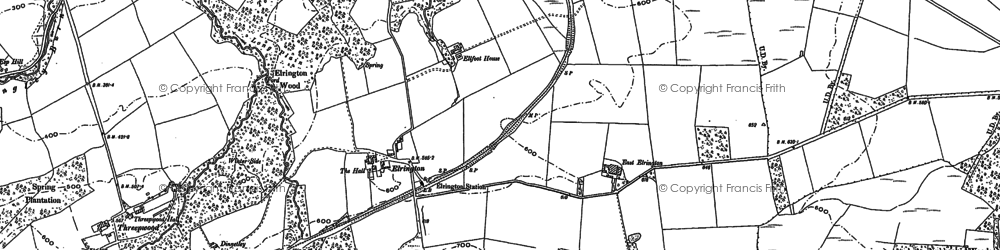 Old map of Branchend in 1878