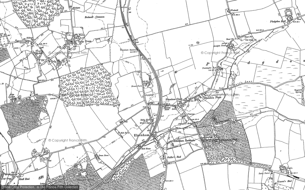 Old Map of Historic Map covering Elsenham Sta in 1896