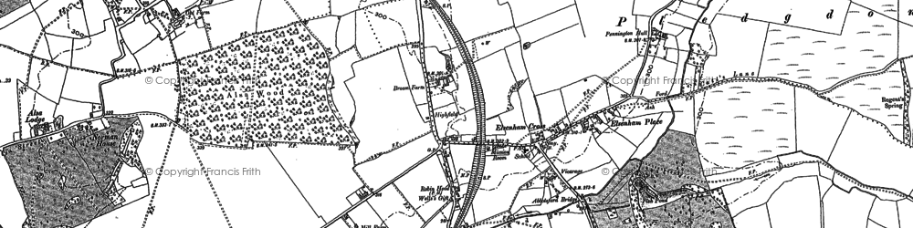 Old map of Elsenham in 1896