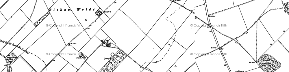 Old map of Elsham Wolds in 1886